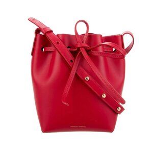 Mansur Gavriel Mini Mini Red Leather Bucket Bag